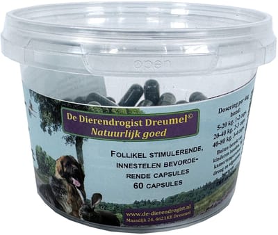 Dierendrogist Follikel Stimulerend Capsules - Innestelen Bevorderend Supplement - 60 Stuks
