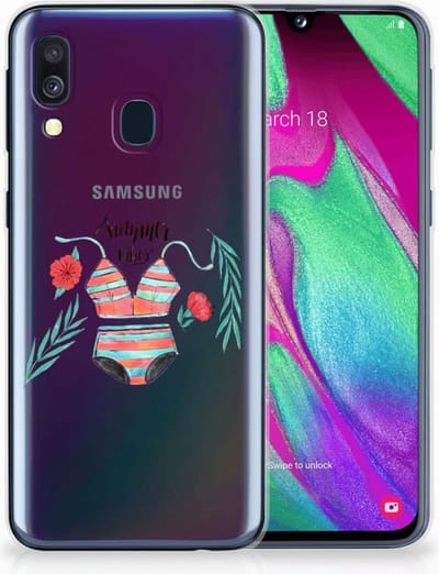TPU Hoesje voor Samsung Galaxy A40 Telefoonhoesje met Naam Boho Summer