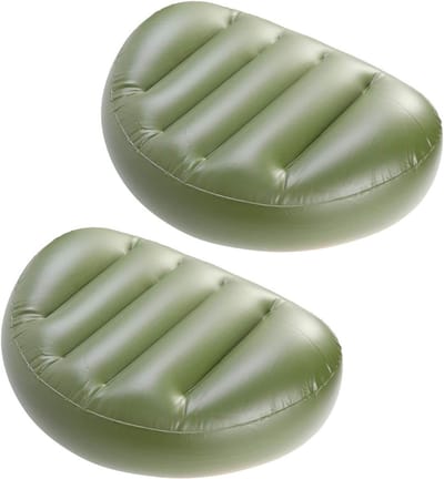 2 Stuks Visstoel Kussen van PVC voor Boot en Vissen - Ideaal voor Kamperen en Buitenactiviteiten (Groen)