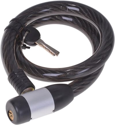 Spiraal Kabelslot - Fiets Beveiliging - Fiets Beschermen - Kunststof Gecoat - 80 cm - Zwart