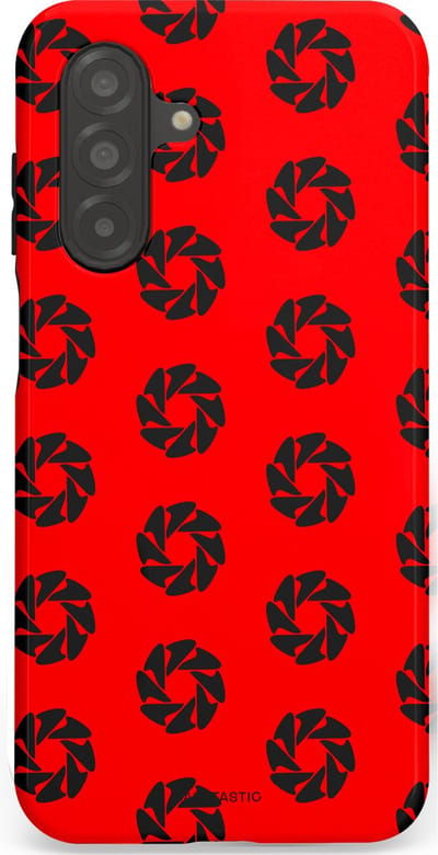 Casetastic hoesje geschikt voor Samsung Galaxy A26 - Dubbellaagse bescherming - Zwarte Sterren op Rood - Fashion Case - Rood Zwart