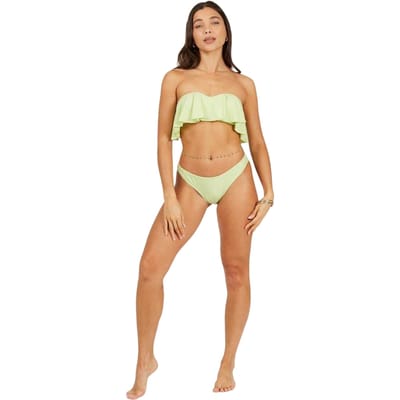 Brave Soul Bikinibroekjes met middelhoge taille voor dames (Muntgroen)