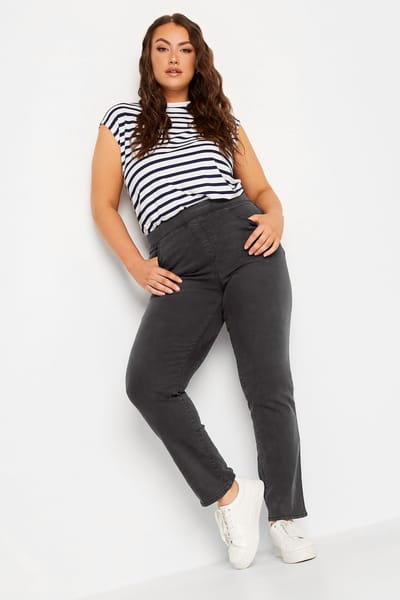 Yours Low Rise Jegging In Zwart Size 46-48