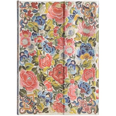 Paperblanks cahier, uitvoering pear garden midi, formaat 13 x 18 cm., gelinieerd