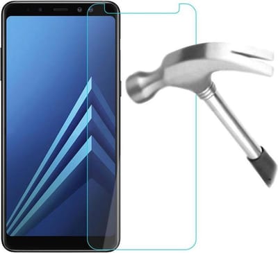 3x Screenprotector Tempered Glass Glazen Gehard Screen Protector 2.5D 9H (0.3mm) - Glasplaatje Geschikt voor: Samsung Galaxy A8 2018