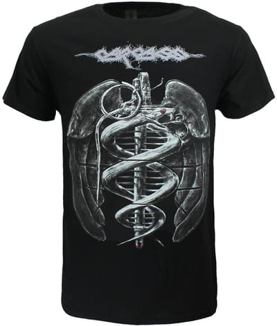 Carcass Snake Grenade T-Shirt - Officiële Merchandise - S