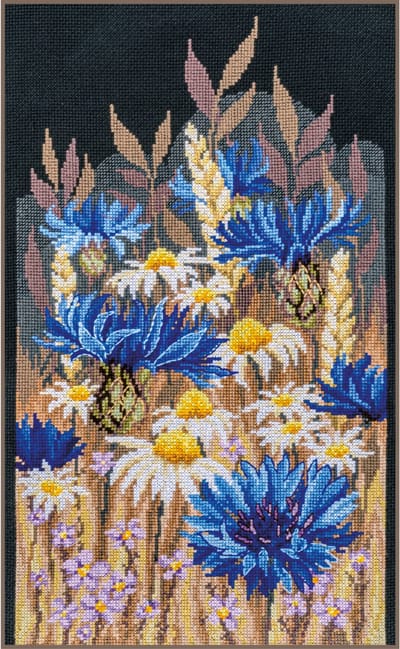 Vervaco - Telpakket kit Korenbloemen - PN-0222214 - Borduren - Borduurpakket - Borduurpakket volwassenen - Borduurpakket kind