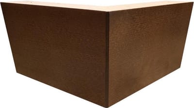 FLE - Meubelpoot bruin hoek 20 bij 20 cm en hoogte 10 cm van massief hout