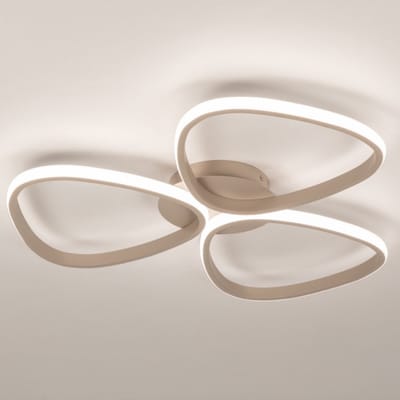 Lumidora Plafondlamp 75631 - Plafonniere - STELLA - 3 Lichts - Ingebouwd LED - 30.0 Watt - 3000 Lumen - 2700 Kelvin - Taupe - Metaal - Met dimmer