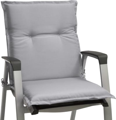 Beautissu Base NL Kussen voor Tuinstoelen 100 x 50 x 6 cm Grijs - Tuinstoelkussens - Zitkussen Tuinstoel