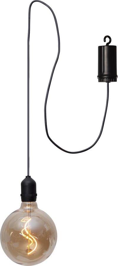 Star Trading decoratie Schaal, hanglamp, globe, amberkleurig, LED, timer, warm wit, voor buiten, 19,5 cm