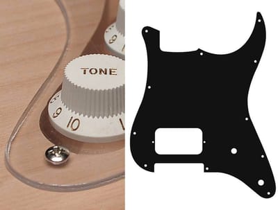 Boston ST-144-TR pickguard, Stallion, H, 2 pot holes, 1 ply, transparent