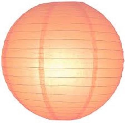 5 x Lampion licht oranje 25 cm