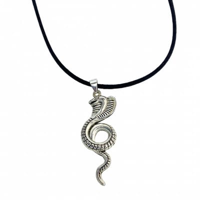 Cobra Slang- Koordketting- 45 cm- Zwart - Charme Bijoux