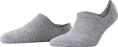 FALKE Cool Kick onzichtbar eenkleurig functioneel materiaal footies dames grijs - maat 37-38