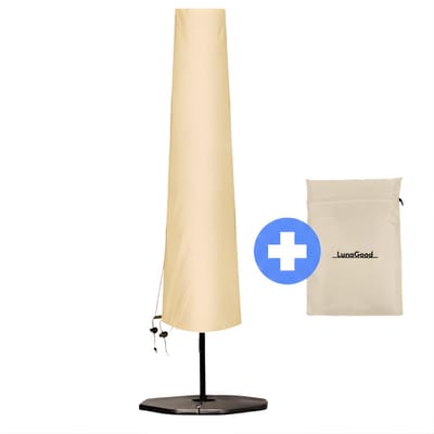 LunaGood® Parasolhoes - 250x60 cm - Weerbestendig - Oxford 210D - Beige - Zonder stok