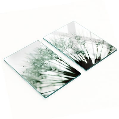 Multifunctionele decoratieve glazen keukenplanken met paardenbloemmotief, 2x40x52 cm
