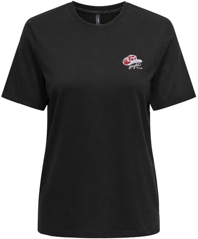 Only West Life T-shirt Met Korte Mouwen Zwart XS Vrouw