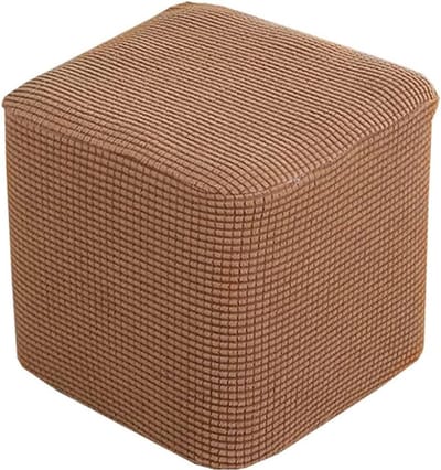 Voetenbank Hoezen - Ottoman Covers - Meubels Beschermen - Zachte Stretch Stof - 4 Stuks 30x30cm - Bruin