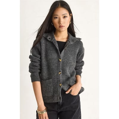Textured Knitwear Lange Mouwen Cardigan