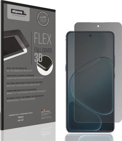 dipos FLEX – Matte Privacy Screenprotector geschikt voor Oppo A6 GT | Volledige Schermbescherming | Case-Friendly