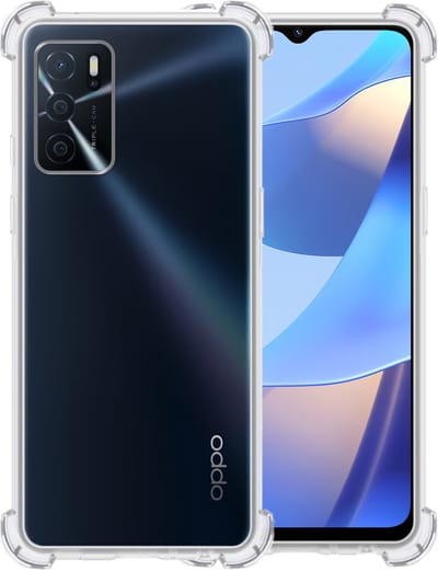 Hoesje - Geschikt voor OPPO A16s - Sterk & Shockproof - Siliconen Shock Case - Hoes Cover - Telefoonhoes - Transparant