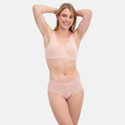 Bamboo Basics Roze Naadloze Hipster Sophie - 2-pack - Maat S - Bamboe Ondergoed Dames - Naadloos Ondergoed Dames
