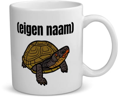 Akyol - schildpad met eigen naam koffiemok - theemok - Schildpad - schildpad liefhebbers - iemand die houdt van schildpadden - verjaardag - cadeau - kado - geschenk - 350 ML inhoud