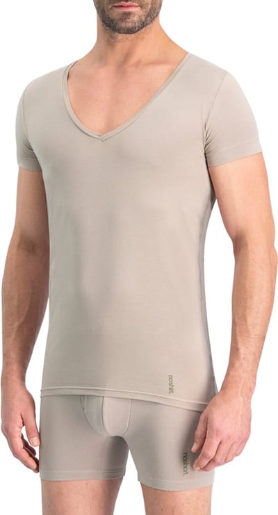 Noshirt SoftTouch Tencel - Ondershirt - Diepe V-Hals - Tencel - Invisible Khaki - S