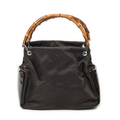 Top Handle Bamboo Satchel   schoudertas
