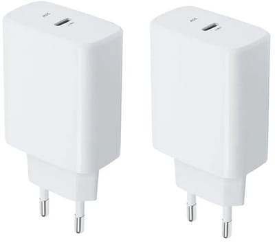 2 stuks OneOne 30W super snellader. Witte oplader met USB C. PD en Quick Charge lader adapter past op Google Pixel 7, 7 Pro, 8, 8a, 8 Pro, 9, 9 Pro, 9 Pro XL, 9 Fold, 10, 10 Pro, 10 Pro XL, 10 Fold, C, XL