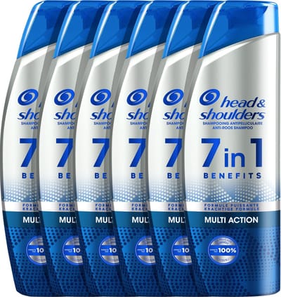 Head & Shoulders 7in1  Krachtige Anti-Roos Shampoo - Voor Mannen - Voordeelverpakking - 6 x 225 ml