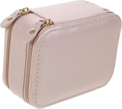 Sieraden Organizer Doos - Juwelenkistje Reizen - Sieraden Opbergen - Draagbaar Lichtgewicht - 11.5x8.5x5.5cm - Roze