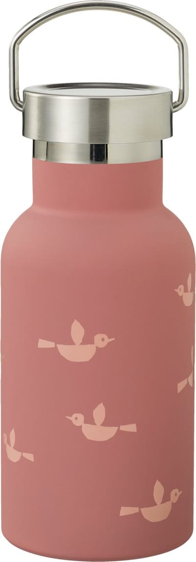 Fresk Thermosfles - 350 ml - RVS Waterfles - Lekvrije Drinkfles voor Kinderen - Koude en Warme Dranken - BPA-vrij - Onbreekbaar - 2 Doppen - Thermosbeker - Drinkbeker Meisjes - Meerkleurig - Birds