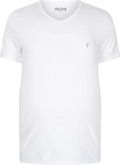 Alca Fashion - Heren T-Shirt V-Hals - Wit 5XL – Grote Maten Mannen - Katoen
