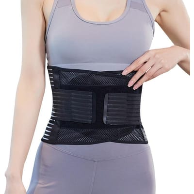 Sportgordel Fitness Taille Ondersteuning Ademende Tailleband Lente en Zomer XL zwart