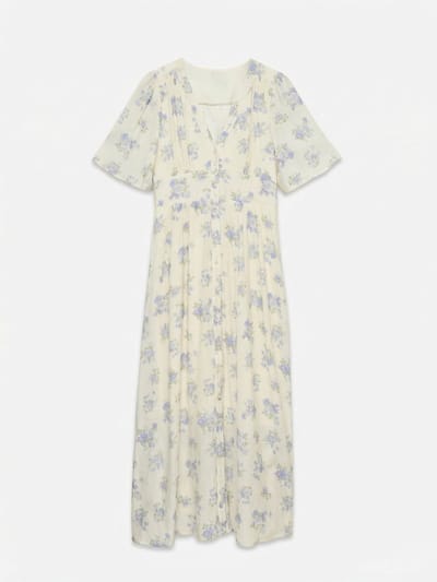 Vero Moda Gesmokte jurk VMBELLA Lange jurk