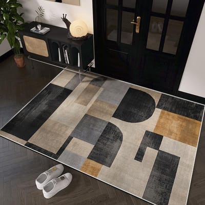 Moderne lichte luxe entreemat entreemat huishoudelijke deurmat absorberende antislipmat stofvrij tapijt 50 * 80Cm imitation cashmere