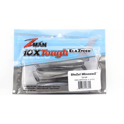 Zman Zacht Kunstaas Diezel MinnowZ 4 Inch 5/Pack Smelt (3691)