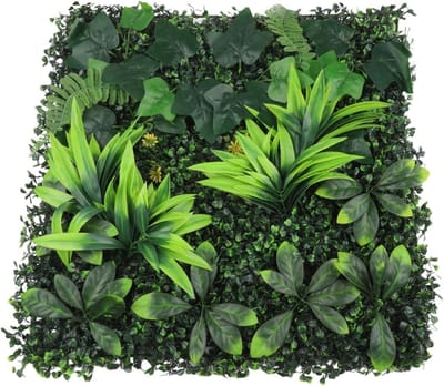 Kunstgras Gras Mat - Nep Gazon Panelen - Wanddecoratie Tuin - Onderhoudsvriendelijk Groen - 50 x 50 cm - Groen