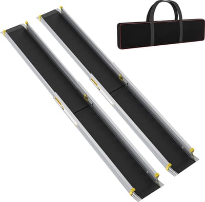 ACXIN Rolstoelhelling Verstelbare Aluminium Telescoop Oprijplaat Draagvermogen 300 Kg - Lengtebereik 91‑152,5 cm