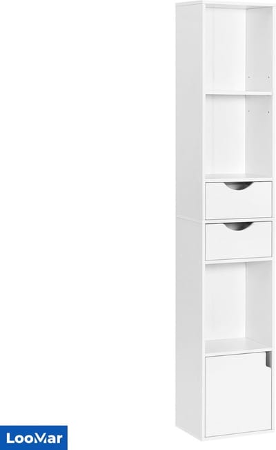LooMar Vakkenkast - Boekenrek - opbergkast - stellingkast - industrieel - boekenkast - boekenplanken - Opbergkast - Wit - Hout