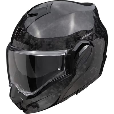 Scorpion Exo-Tech Evo Onyx Forged Carbon Air Solid Black - Systeemhelm - Maat S - Motorhelm - ECE 22-06 gekeurd