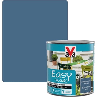 V33 Buitenlak Easy Colours - Stormblauw - Zijdeglans 0.5l