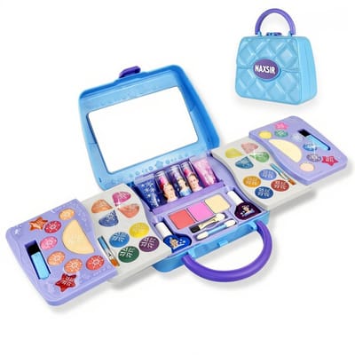 NAXSIR Kinder make up - 15 Delige kinder make up meisje voor Meisjes 3-8 Jaar - Non-Toxisch & Wasbaar - Perfect voor Rollenspel & Verkleden