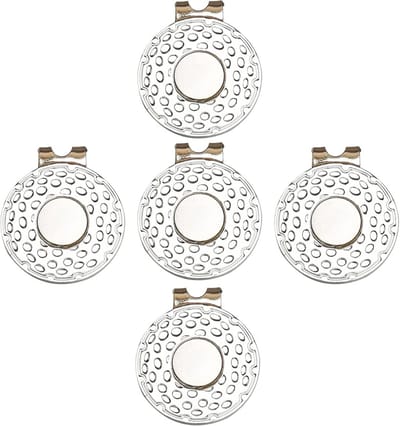 Golf Hoed Clips met Magnetische Balmarker - Set van 5