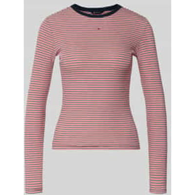 Slim fit shirt met lange mouwen van katoenmix