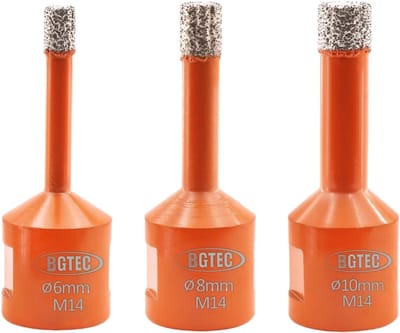Set van 3 Diamant Boorbits 6/8/10MM voor Porselein, Marmer en Steen