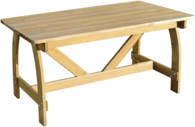 Houten Tuintafel - Buitenmeubel - Terras Dineren - Rotbestendig Geïmpregneerd - 150x74x75 cm - Groen