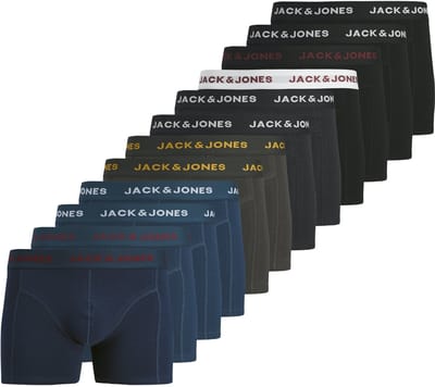 JACK & JONES - JACBOLT SOLID TRUNKS 12 PACK Heren Onderbroek